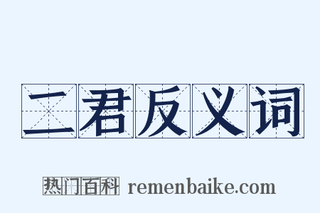 二君反义词是什么意思的图片